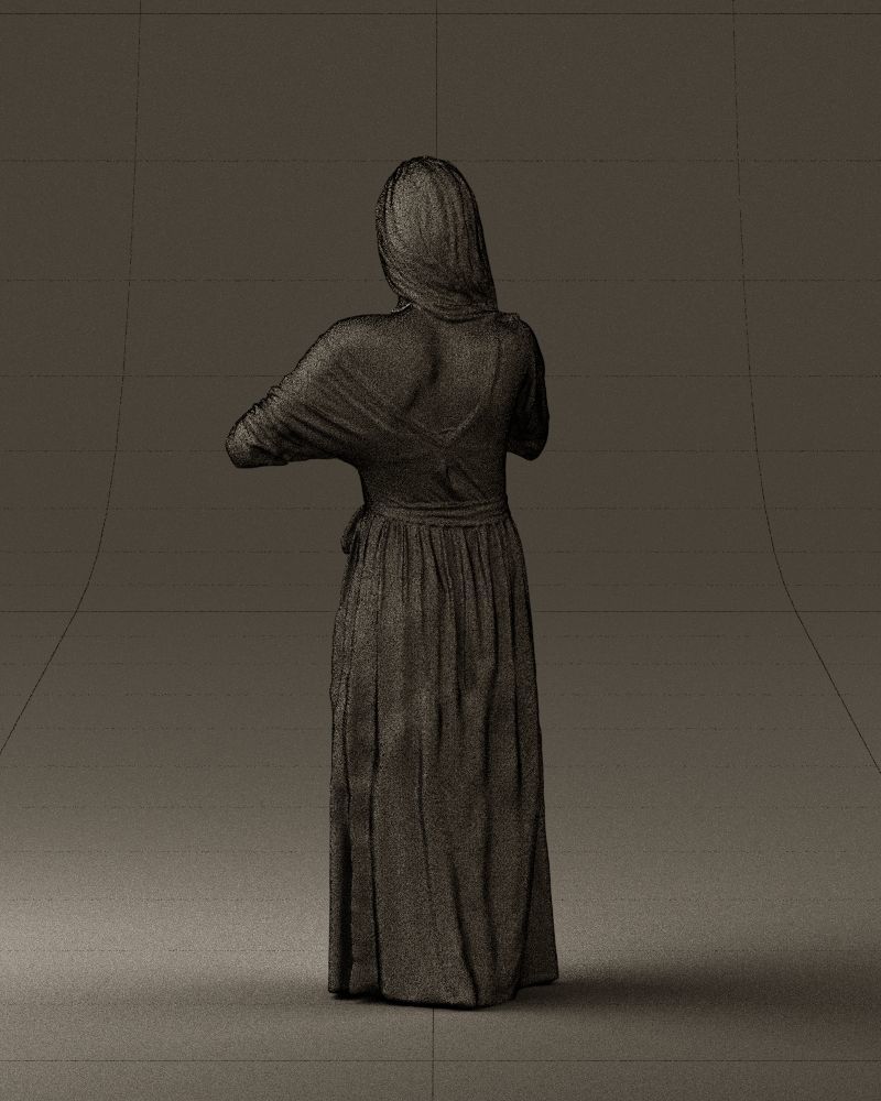 Woman showing the heart 0606 3D model_20