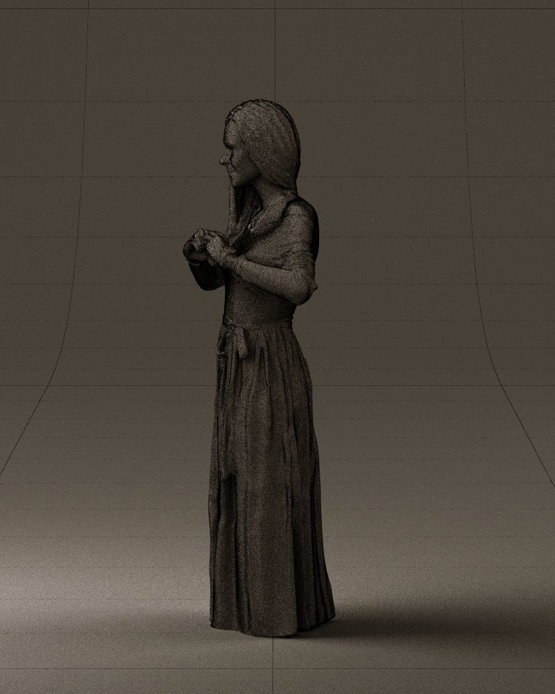 Woman showing the heart 0606 3D model_26