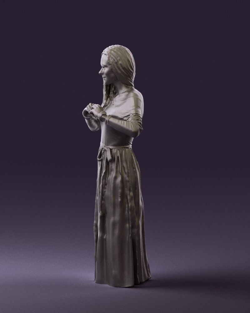 Woman showing the heart 0606 3D model_25