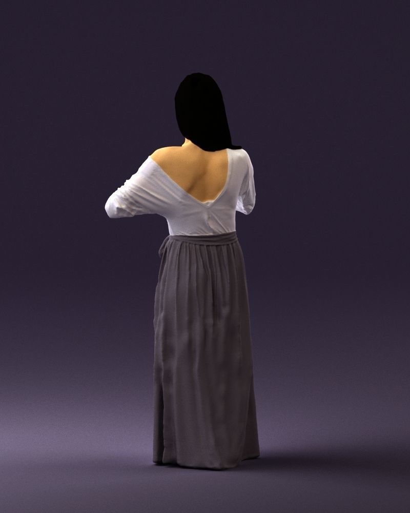 Woman showing the heart 0606 3D model_18