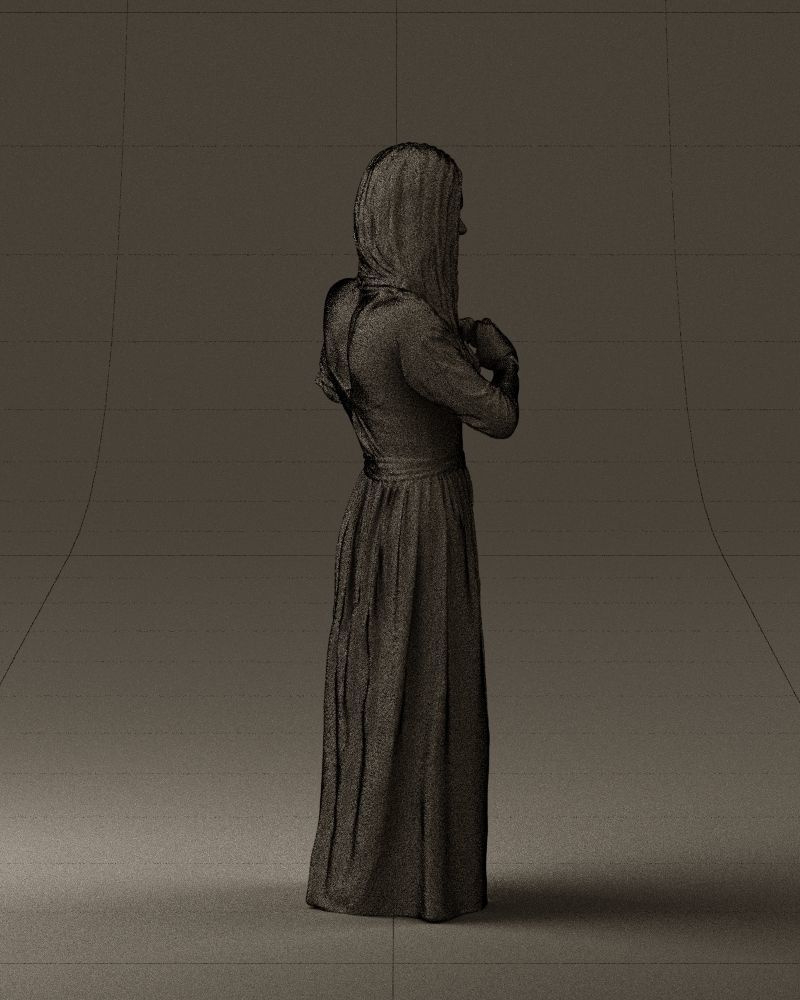 Woman showing the heart 0606 3D model_14
