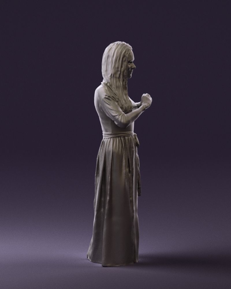 Woman showing the heart 0606 3D model_10