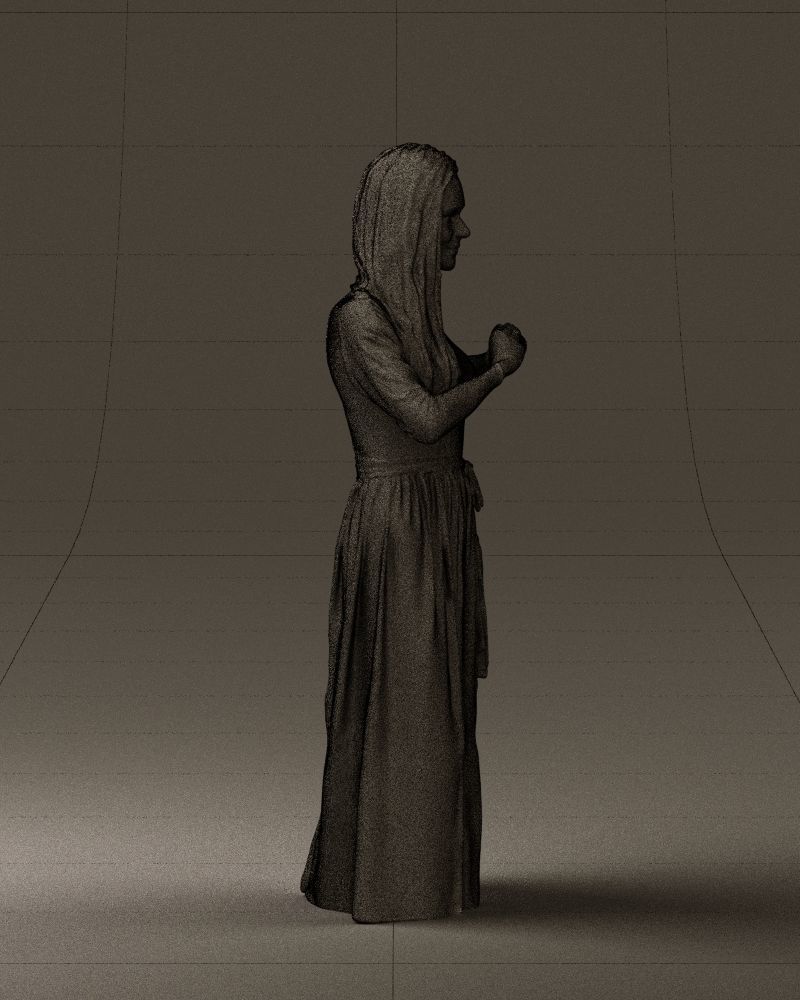 Woman showing the heart 0606 3D model_11