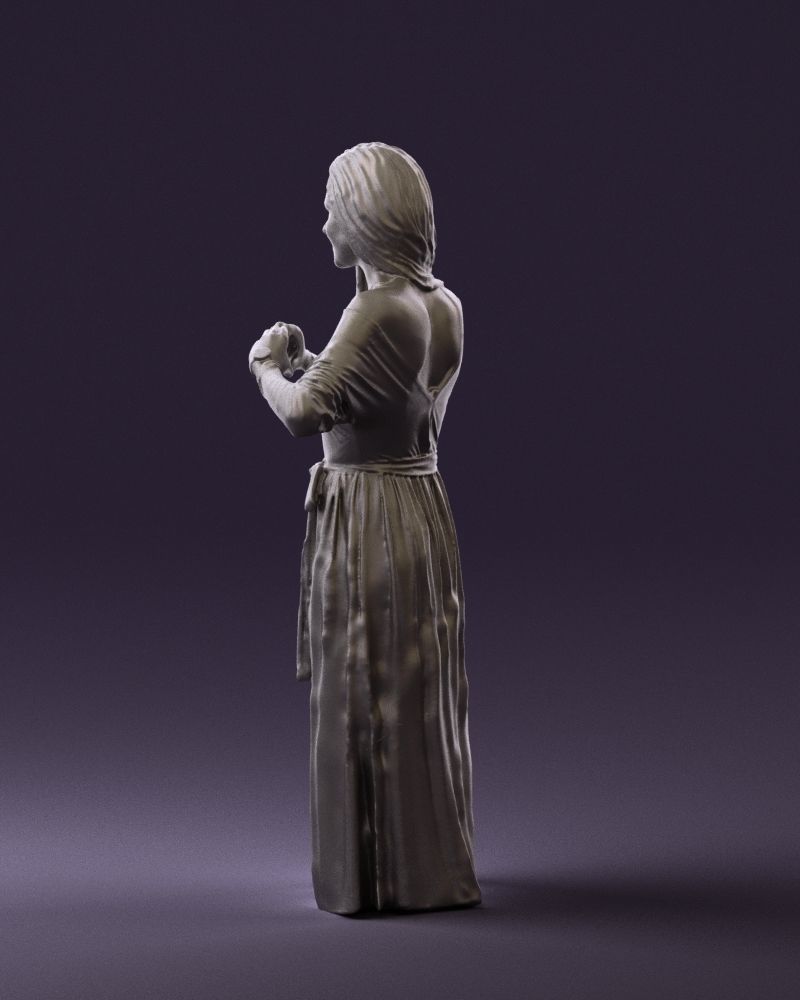 Woman showing the heart 0606 3D model_22