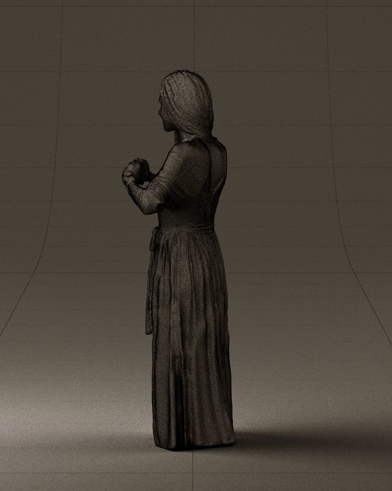 Woman showing the heart 0606 3D model_23