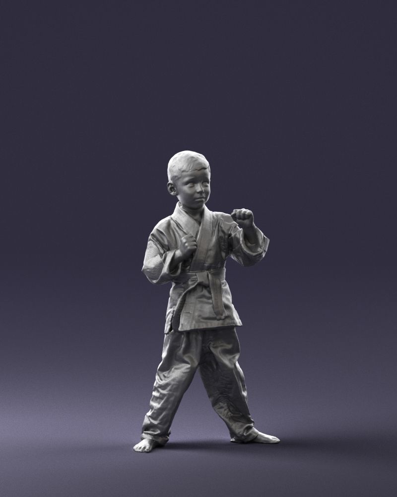 000195 Young Martial Artist Boy 1016 3dp 3D print model_7