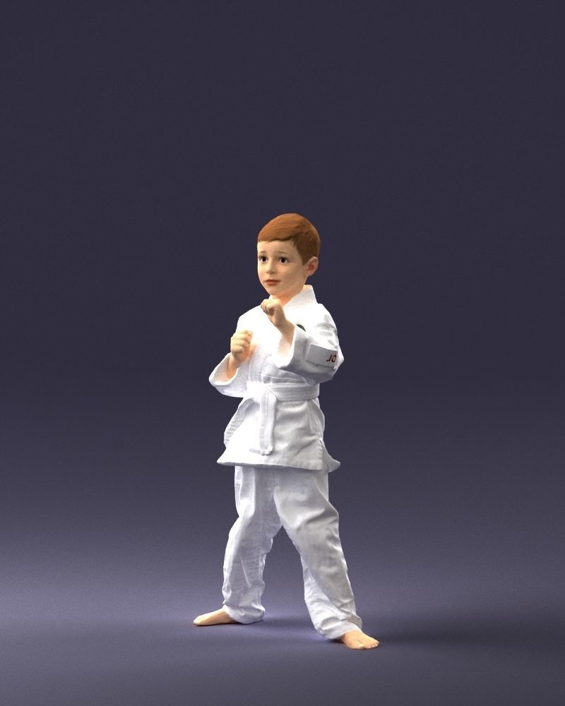 000195 Young Martial Artist Boy 1016 3dp 3D print model_30