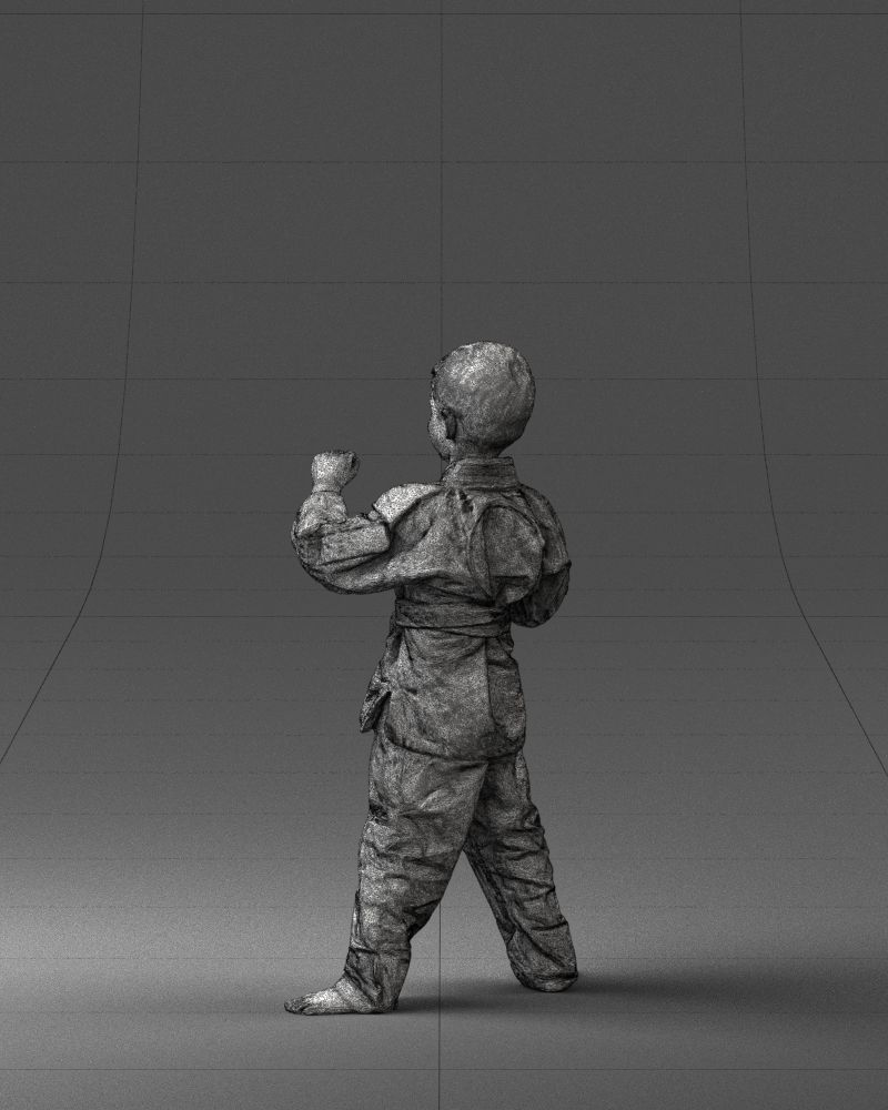 000195 Young Martial Artist Boy 1016 3dp 3D print model_23