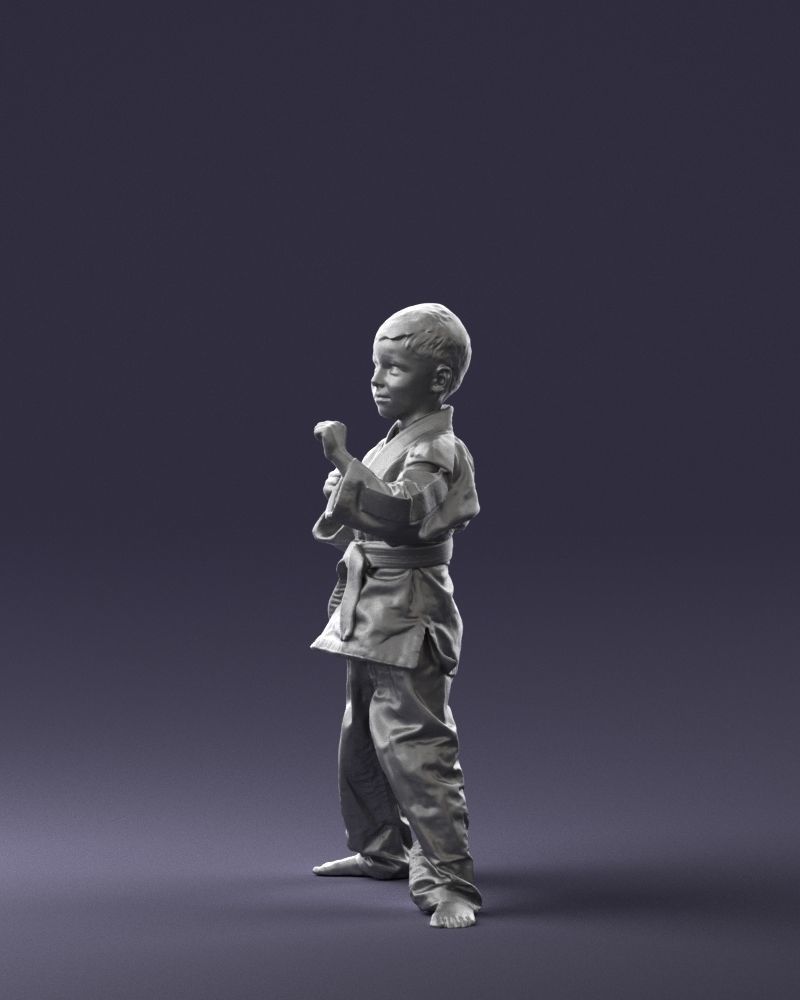 000195 Young Martial Artist Boy 1016 3dp 3D print model_28