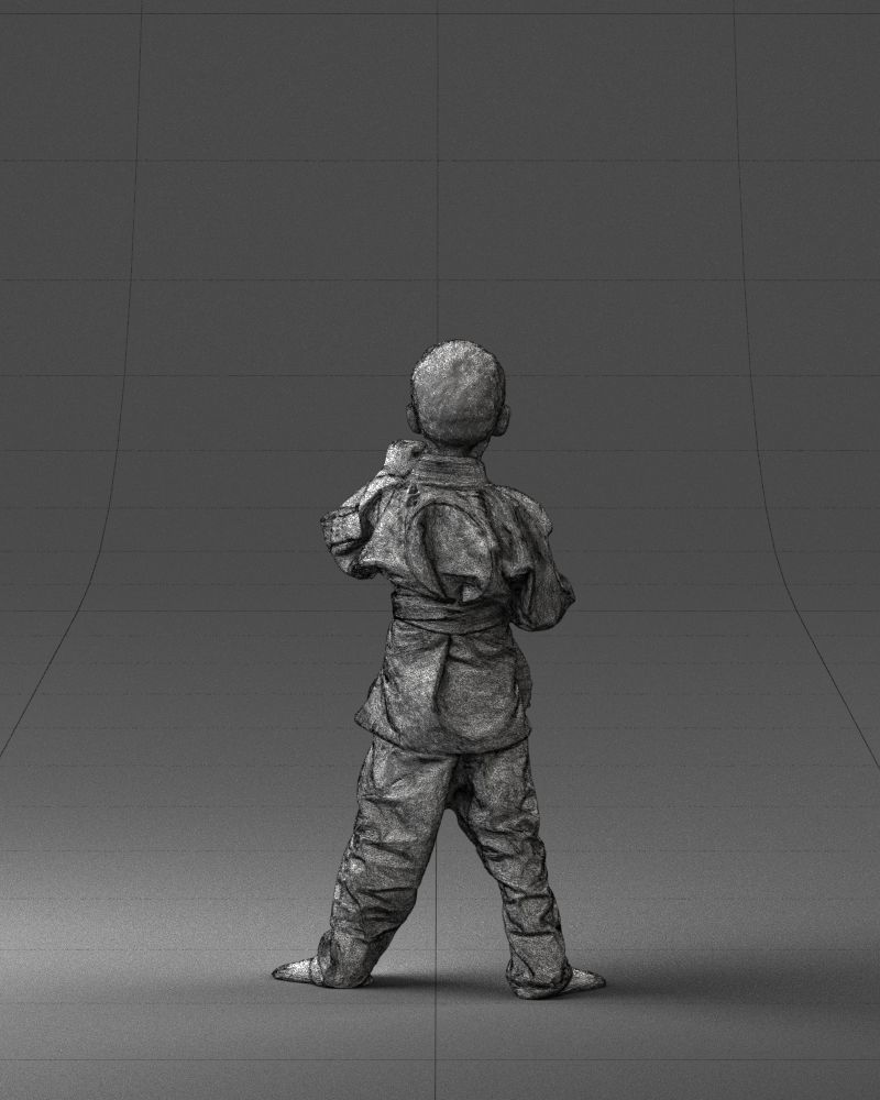 000195 Young Martial Artist Boy 1016 3dp 3D print model_19