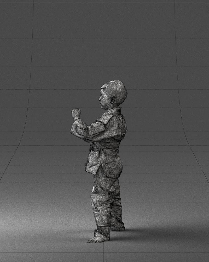 000195 Young Martial Artist Boy 1016 3dp 3D print model_26