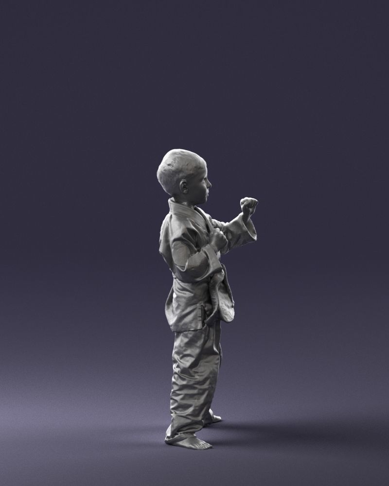 000195 Young Martial Artist Boy 1016 3dp 3D print model_13