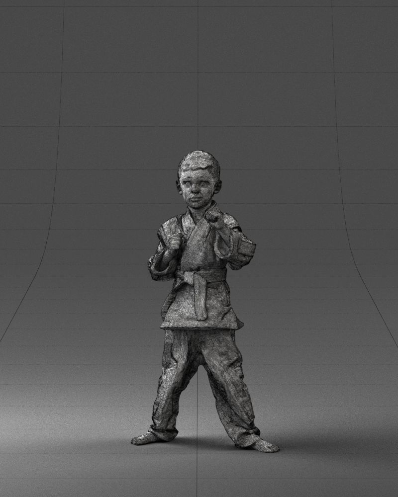 000195 Young Martial Artist Boy 1016 3dp 3D print model_35