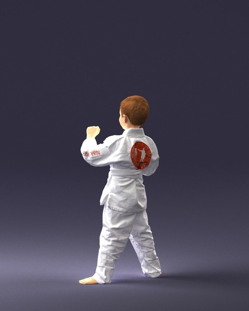 000195 Young Martial Artist Boy 1016 3dp 3D print model_21