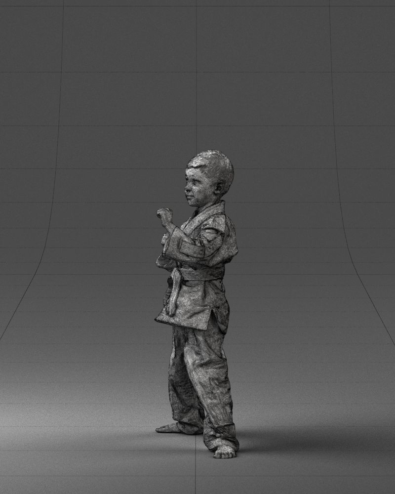 000195 Young Martial Artist Boy 1016 3dp 3D print model_29