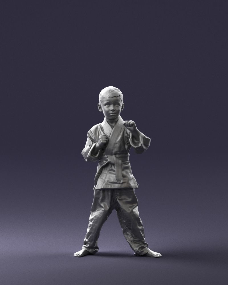 000195 Young Martial Artist Boy 1016 3dp 3D print model_4