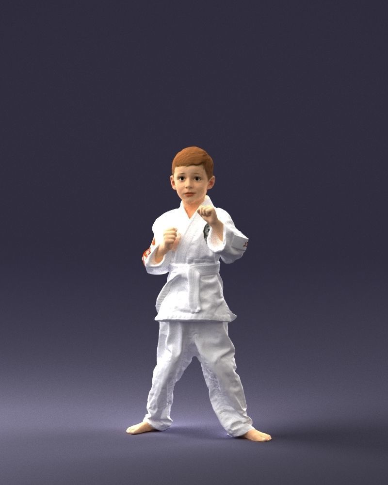 000195 Young Martial Artist Boy 1016 3dp 3D print model_33