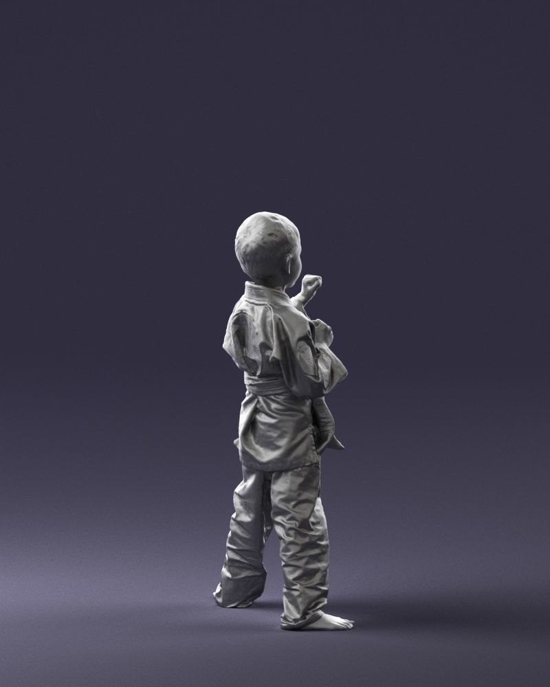 000195 Young Martial Artist Boy 1016 3dp 3D print model_16