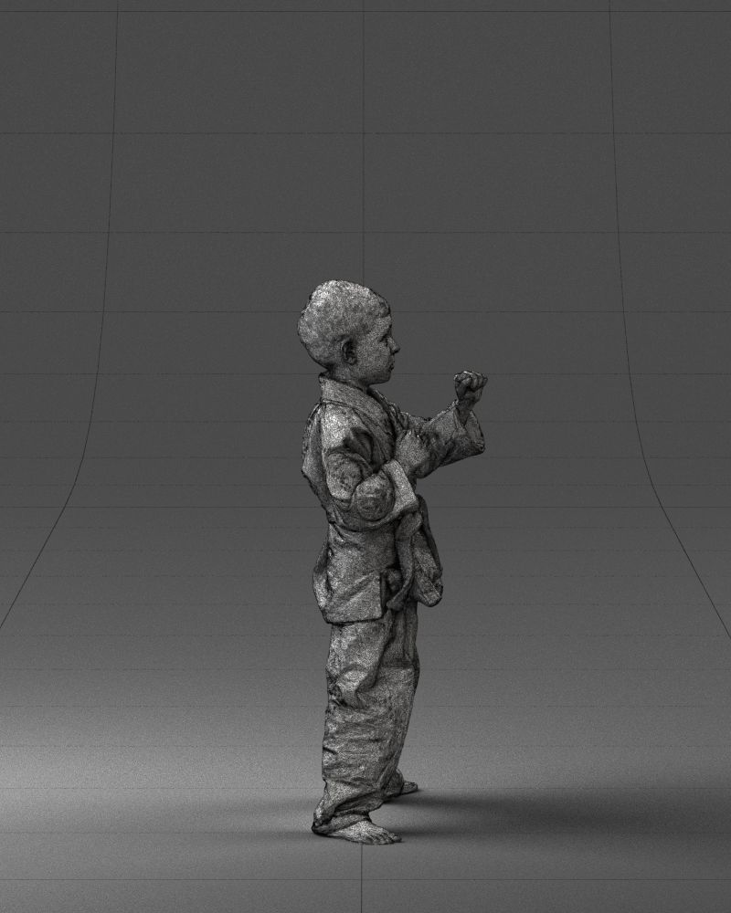 000195 Young Martial Artist Boy 1016 3dp 3D print model_14