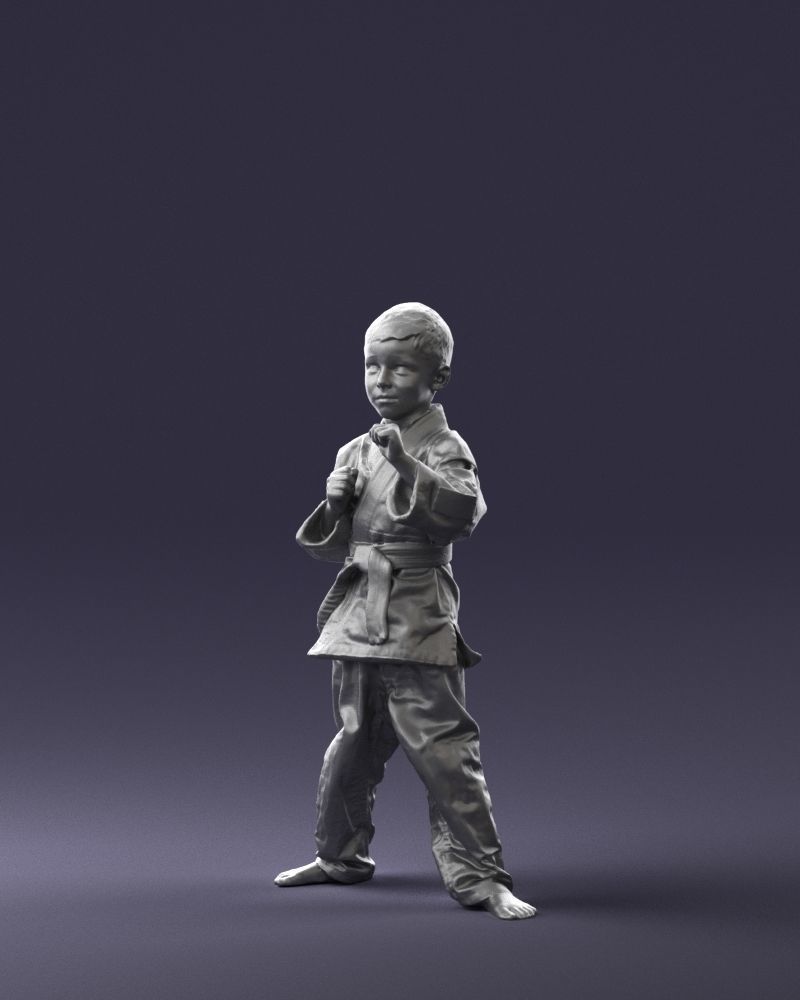 000195 Young Martial Artist Boy 1016 3dp 3D print model_31