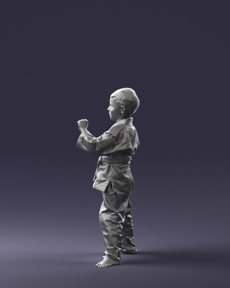 000195 Young Martial Artist Boy 1016 3dp 3D print model_25