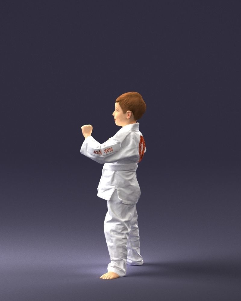 000195 Young Martial Artist Boy 1016 3dp 3D print model_24