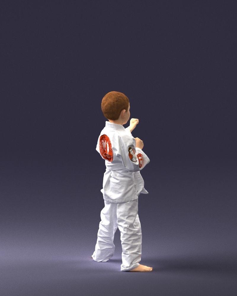 000195 Young Martial Artist Boy 1016 3dp 3D print model_15