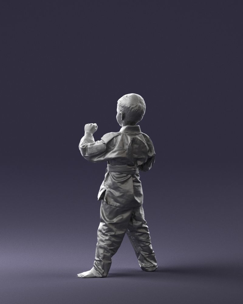 000195 Young Martial Artist Boy 1016 3dp 3D print model_22