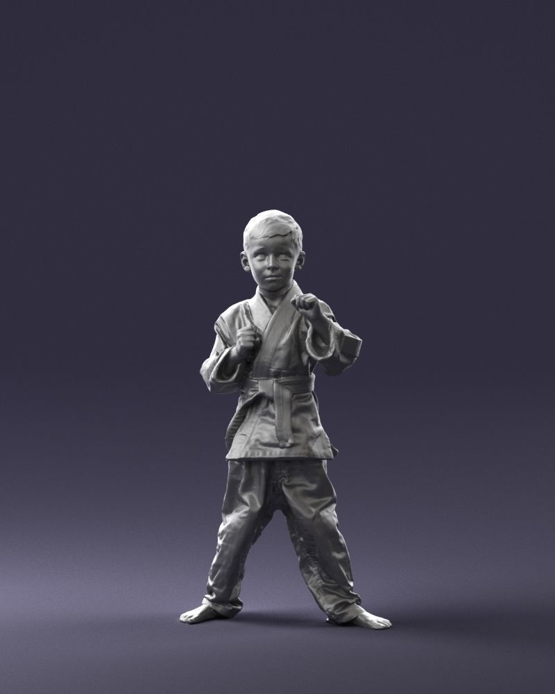 000195 Young Martial Artist Boy 1016 3dp 3D print model_37