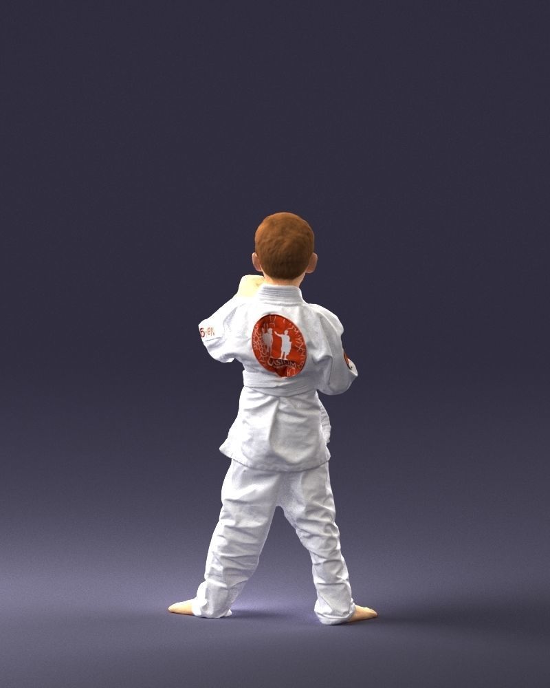 000195 Young Martial Artist Boy 1016 3dp 3D print model_18