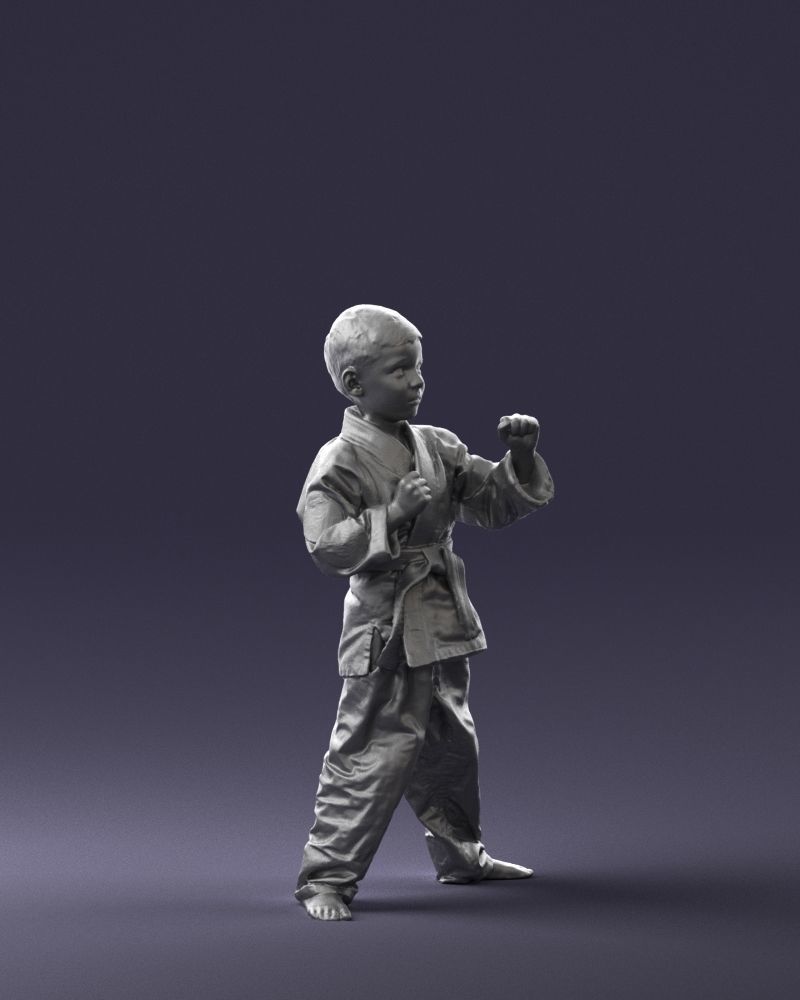 000195 Young Martial Artist Boy 1016 3dp 3D print model_10
