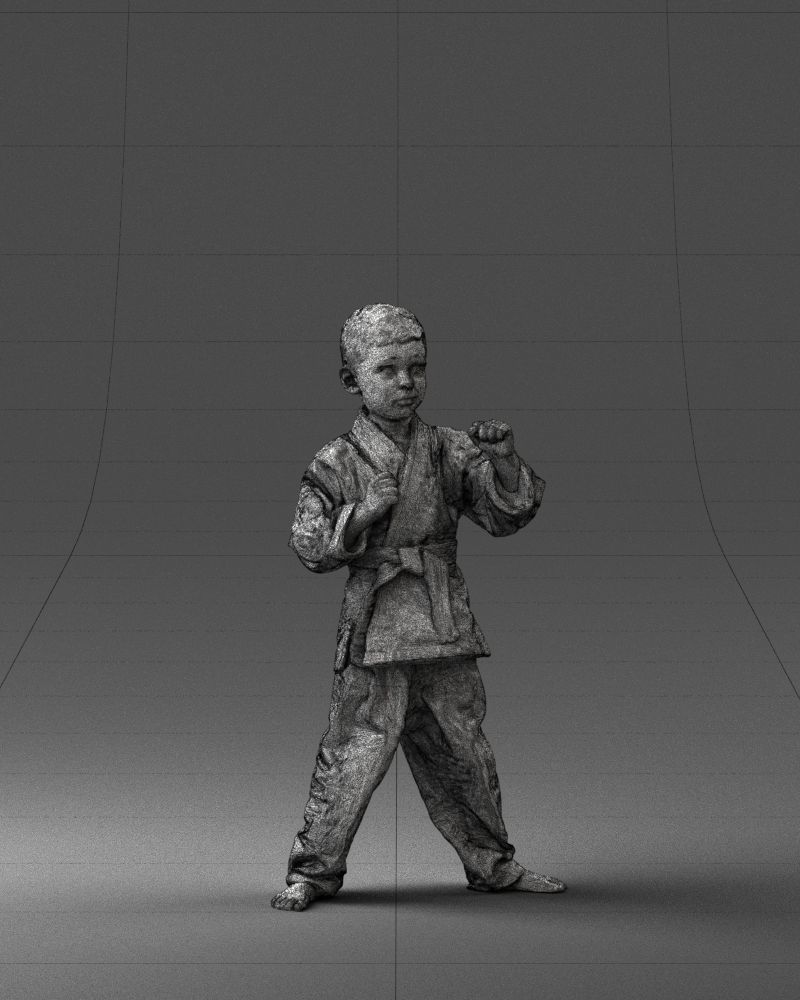 000195 Young Martial Artist Boy 1016 3dp 3D print model_8