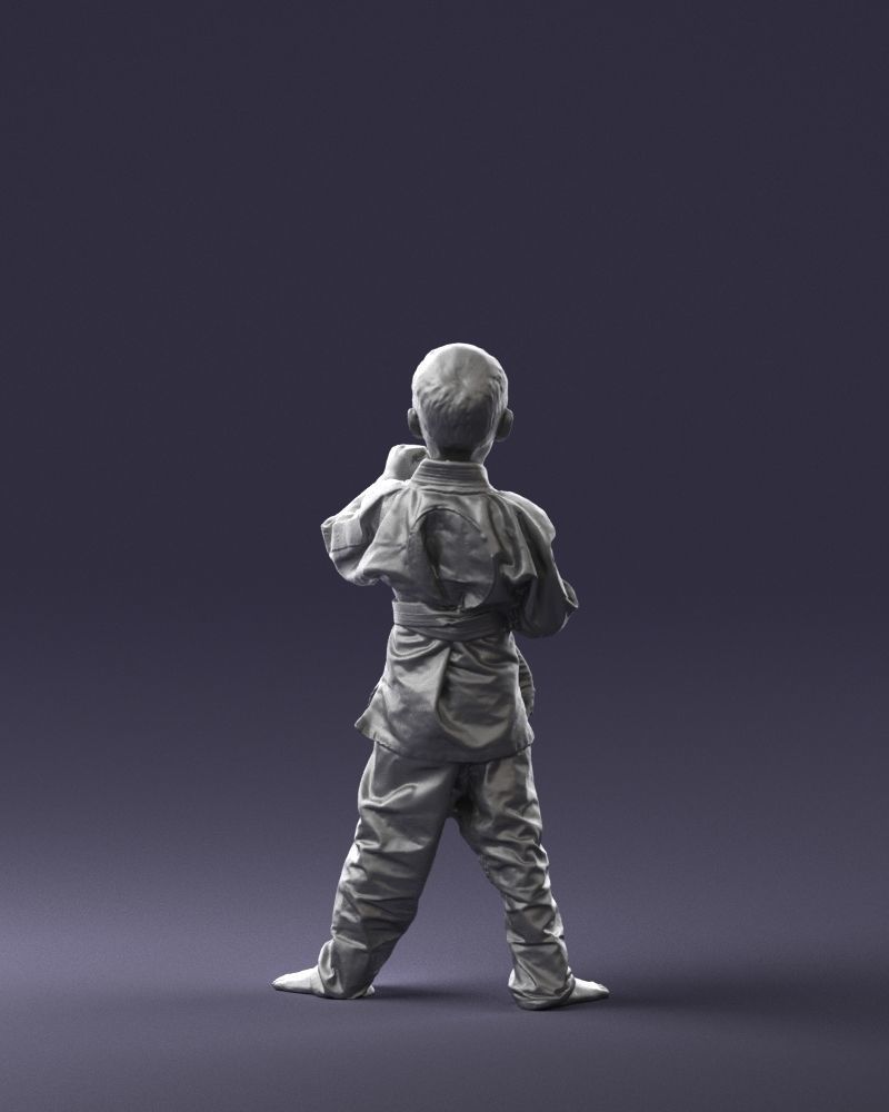 000195 Young Martial Artist Boy 1016 3dp 3D print model_20