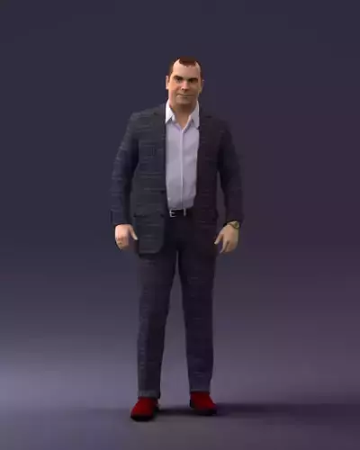 000281 Businessman in Checked Suit 0730 3dp
