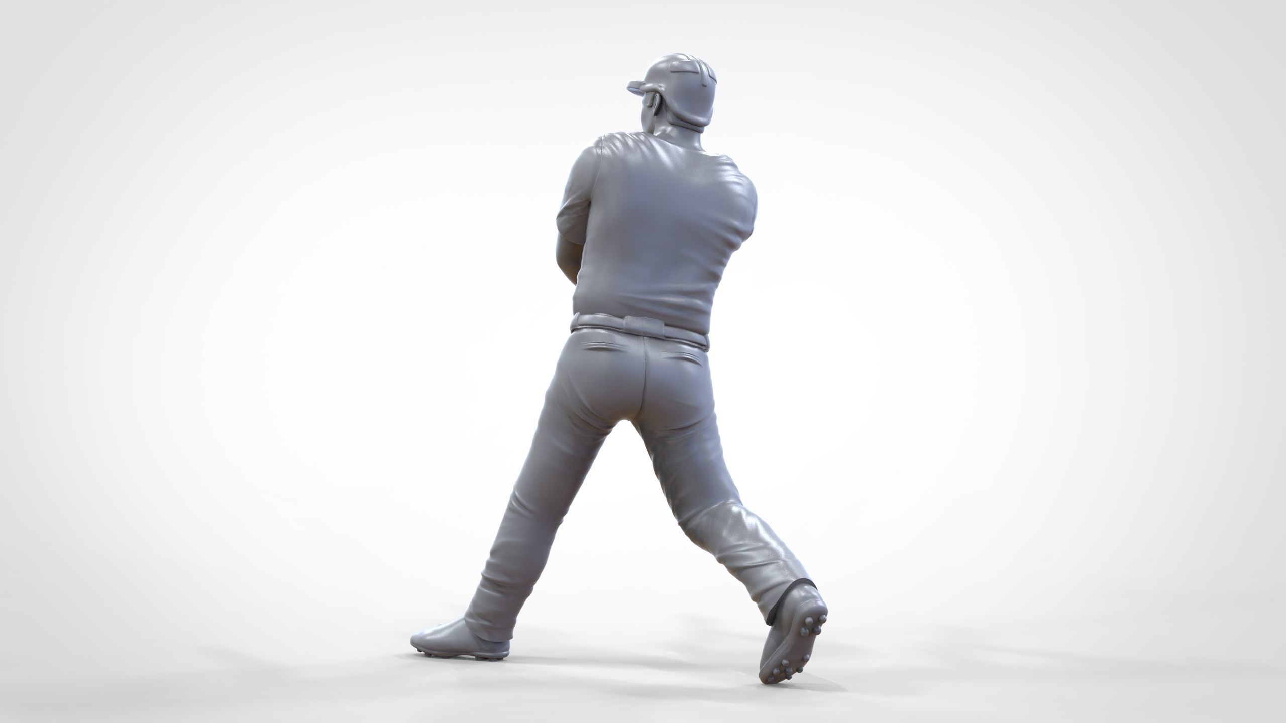 N1 Baseball player Center fielder 3D print model_21