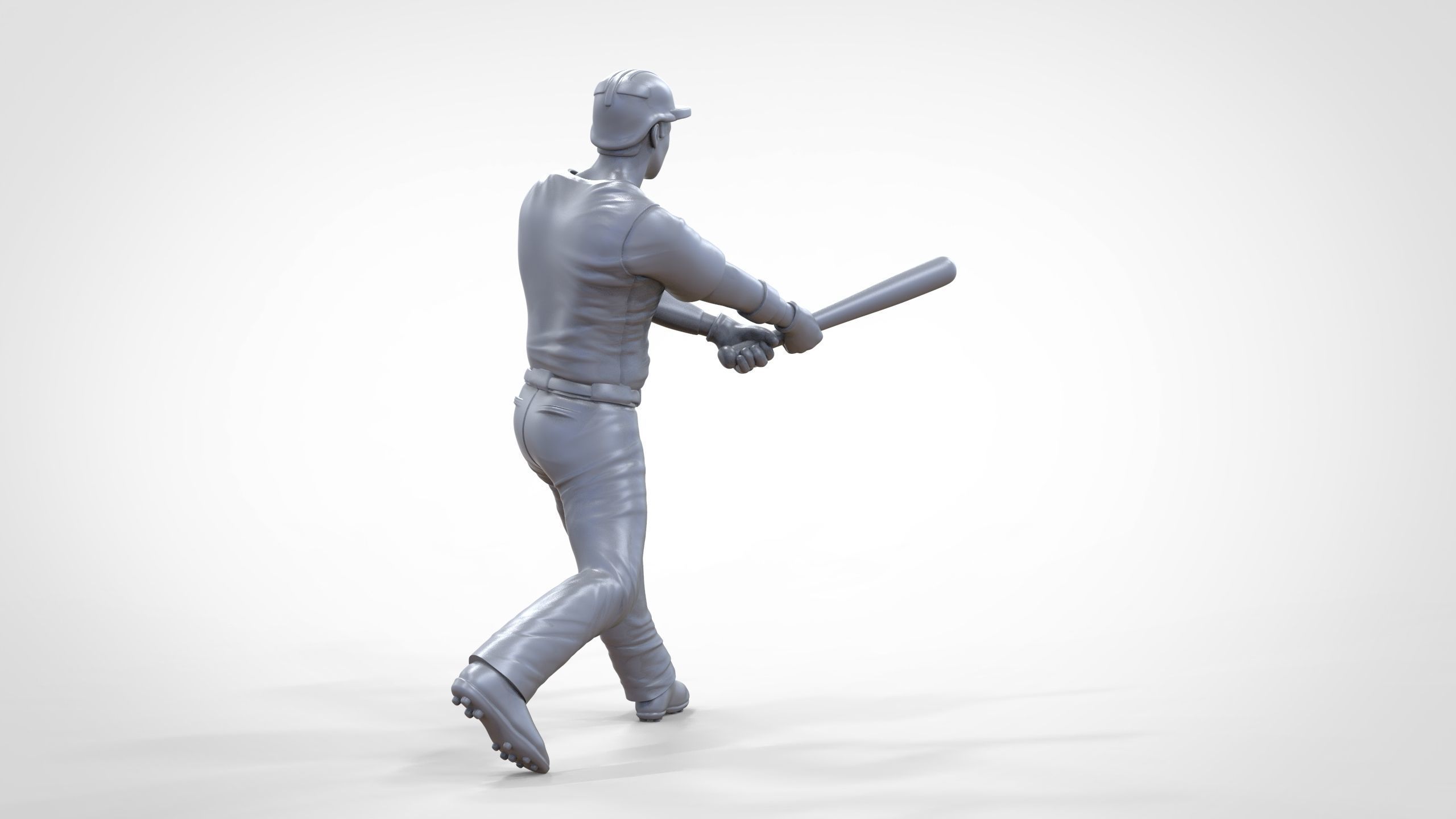 N1 Baseball player Center fielder 3D print model_19