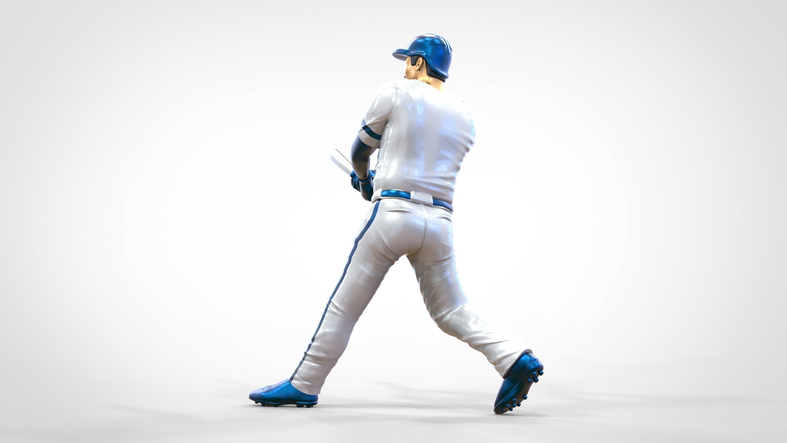 N1 Baseball player Center fielder 3D print model_6