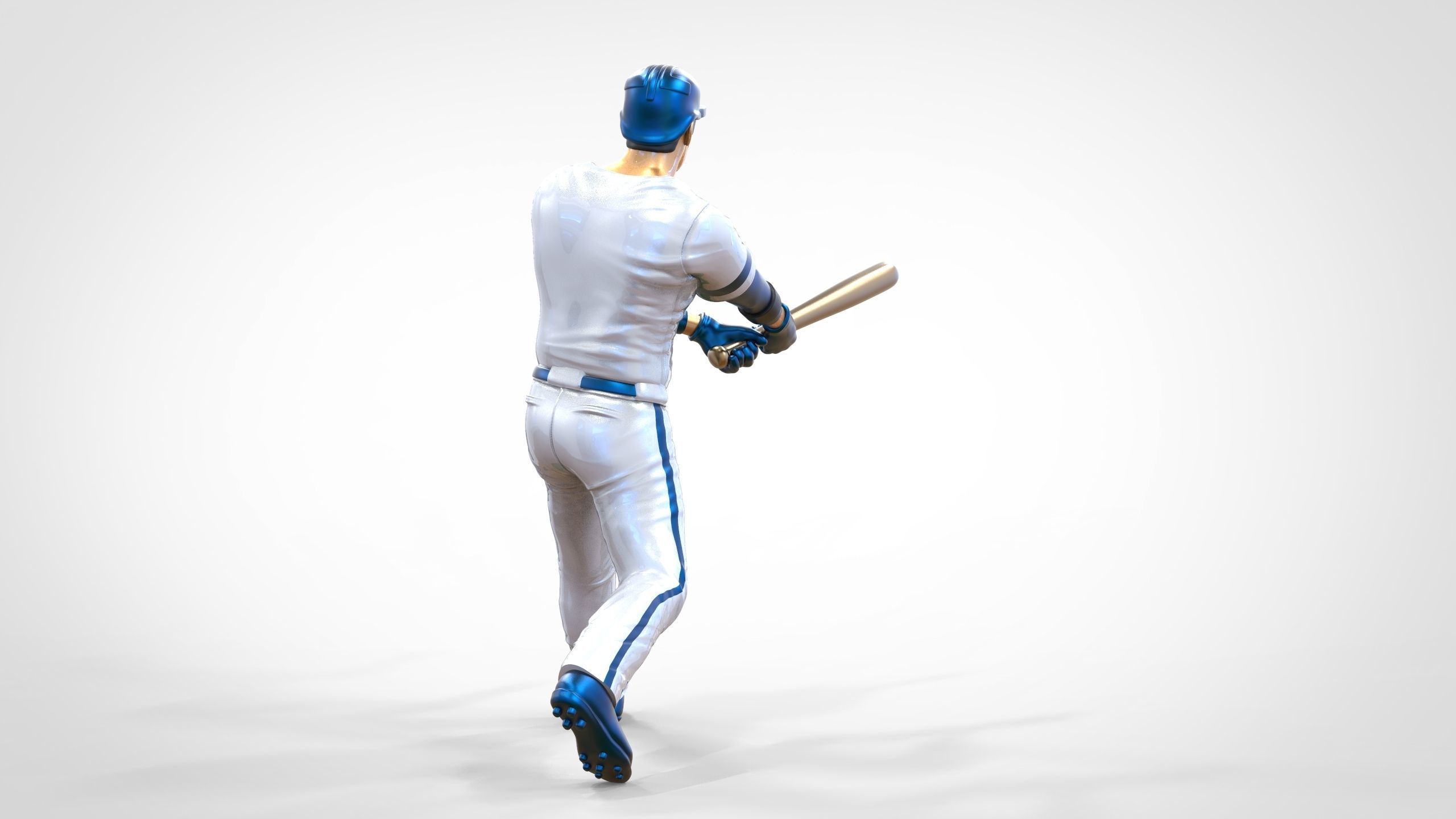 N1 Baseball player Center fielder 3D print model_2