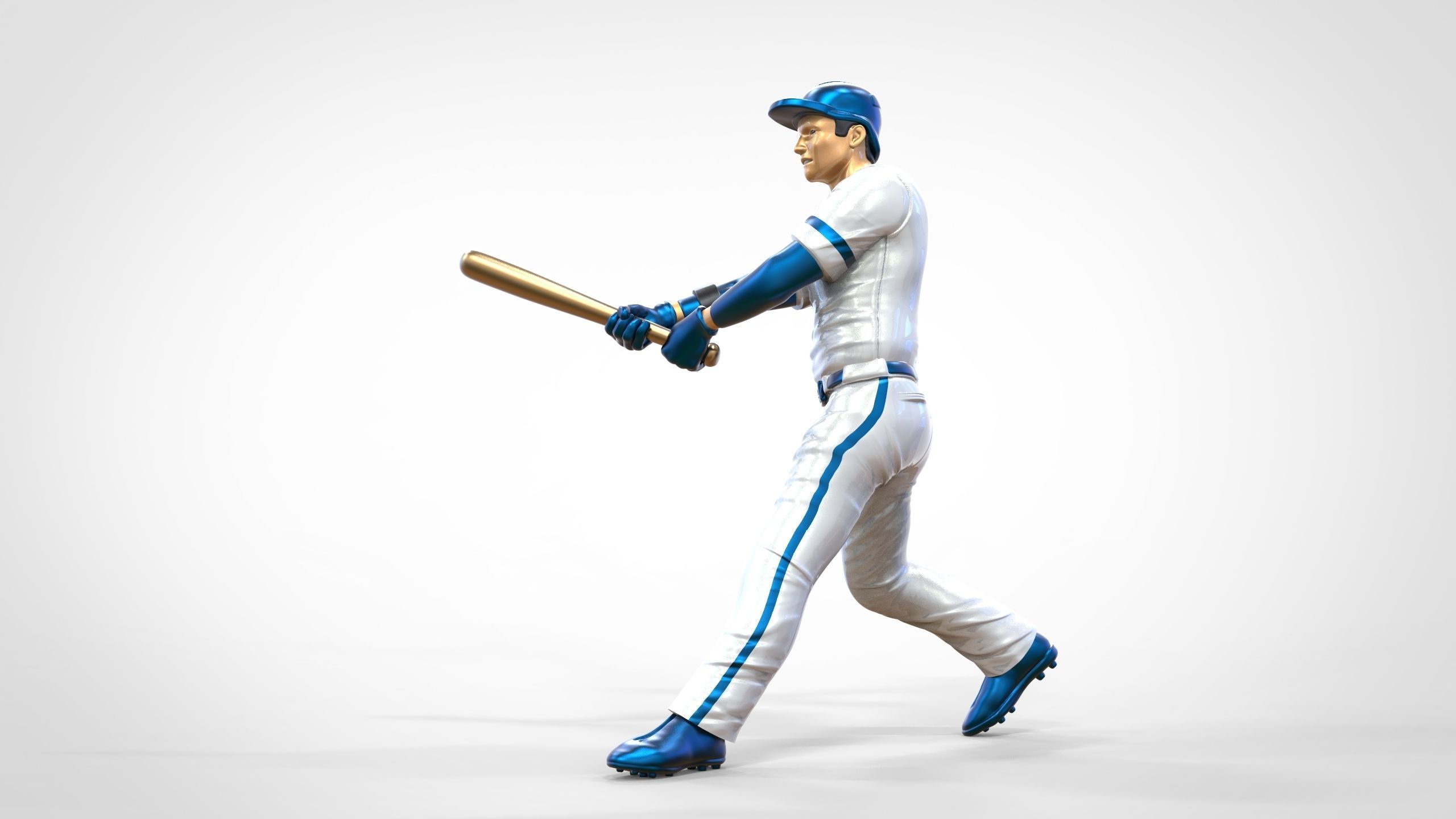 N1 Baseball player Center fielder 3D print model_9