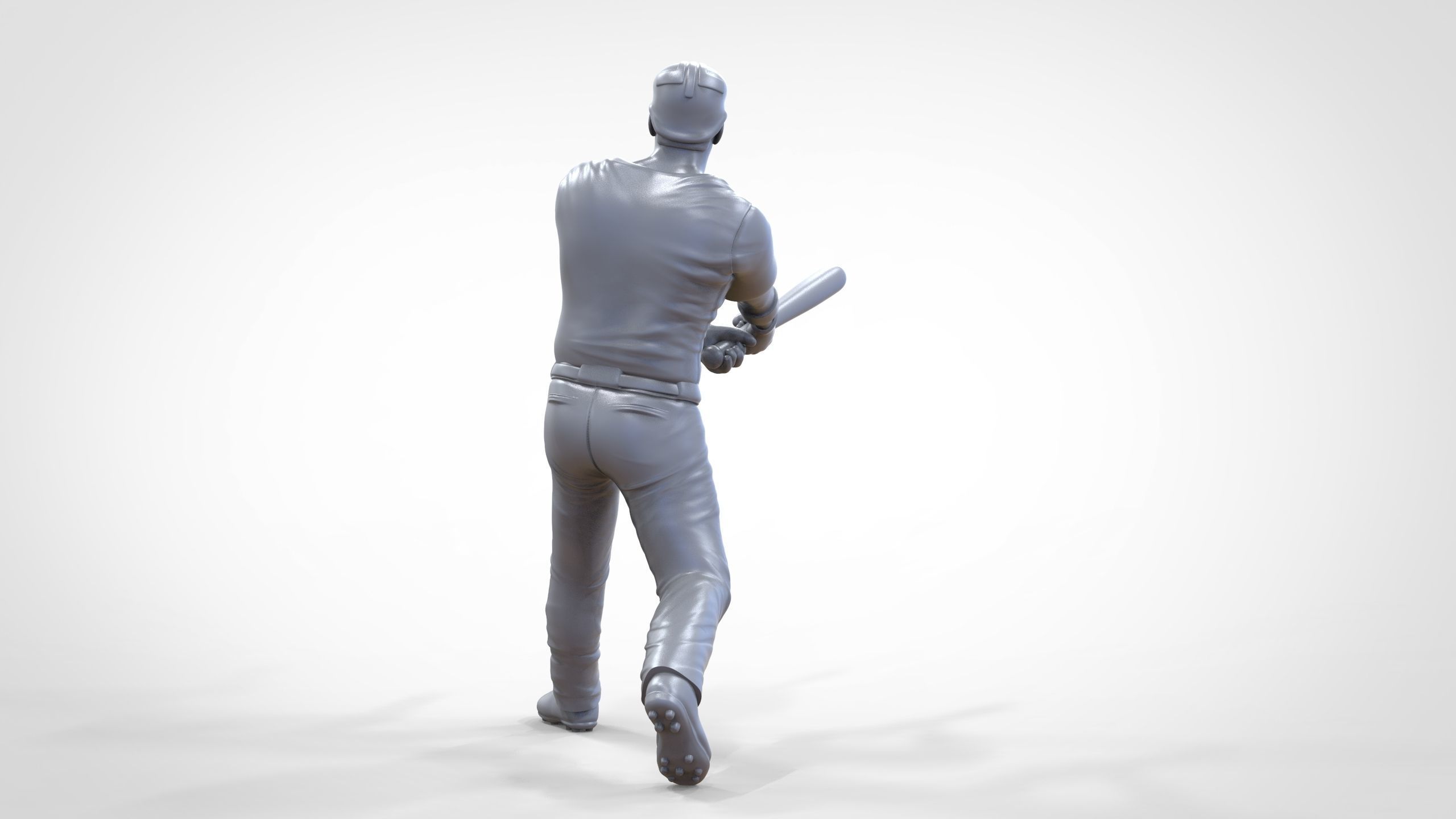 N1 Baseball player Center fielder 3D print model_20