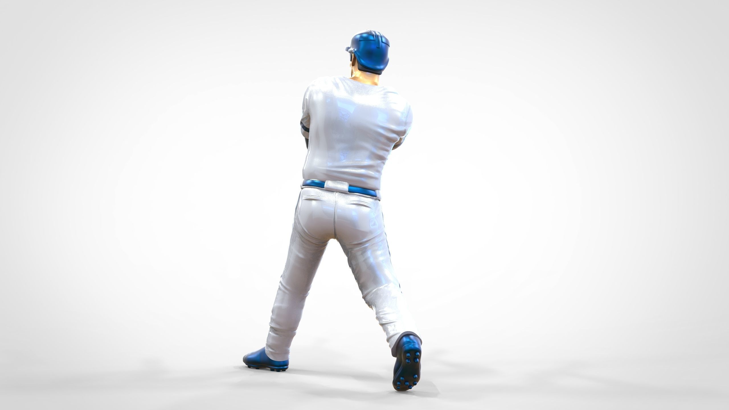N1 Baseball player Center fielder 3D print model_4