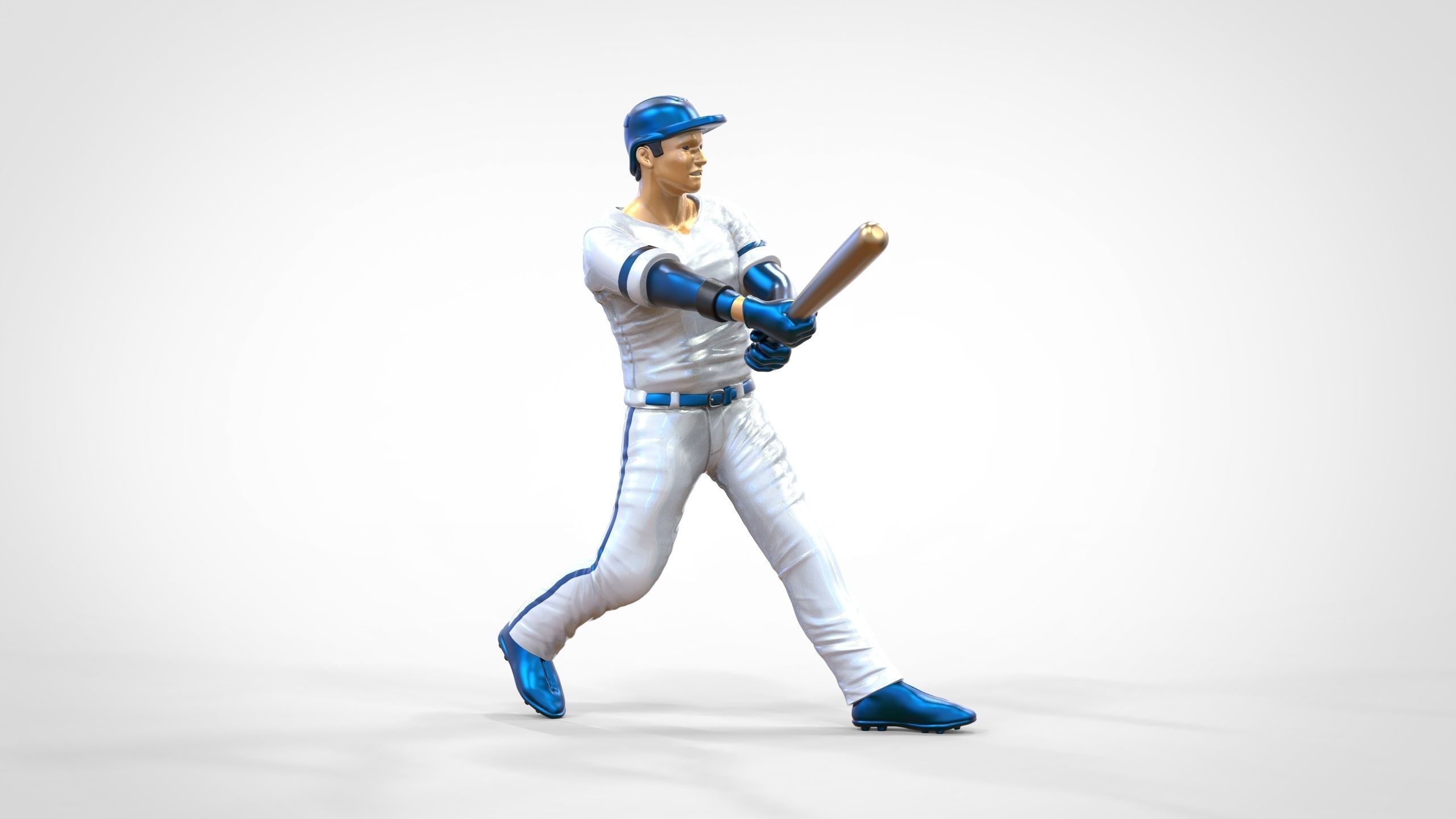 N1 Baseball player Center fielder 3D print model_29