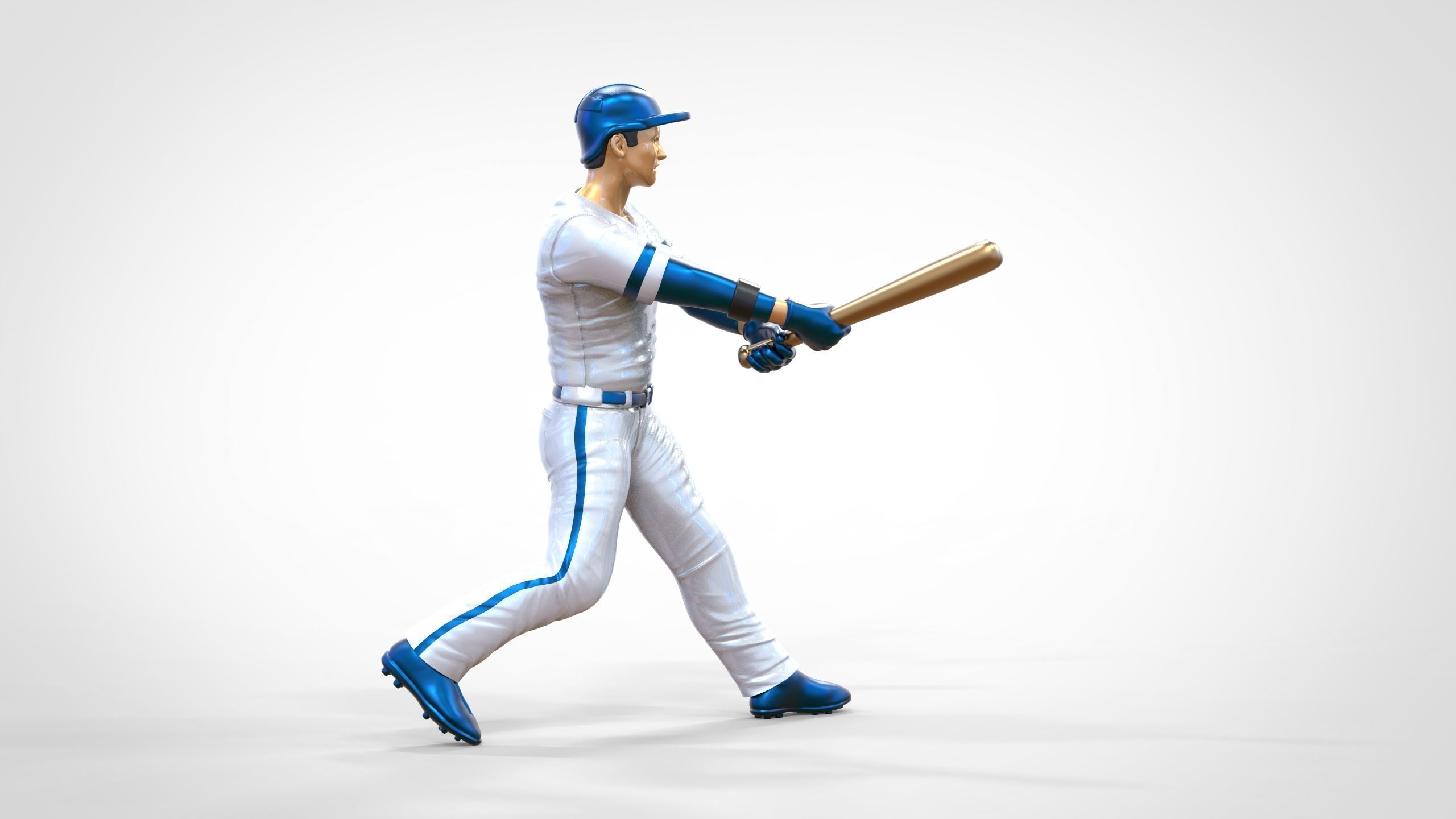 N1 Baseball player Center fielder 3D print model_31