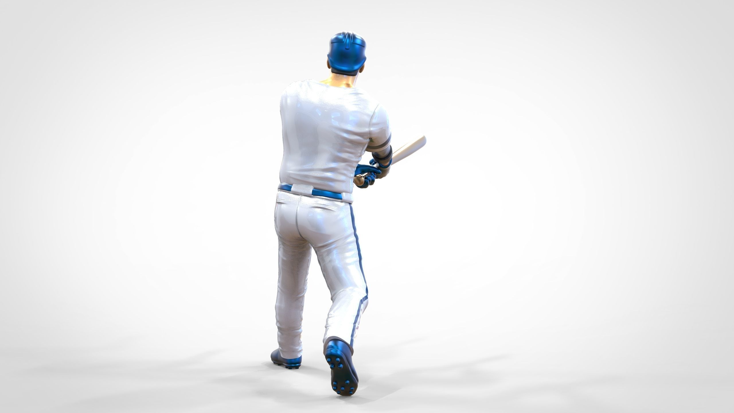 N1 Baseball player Center fielder 3D print model_3