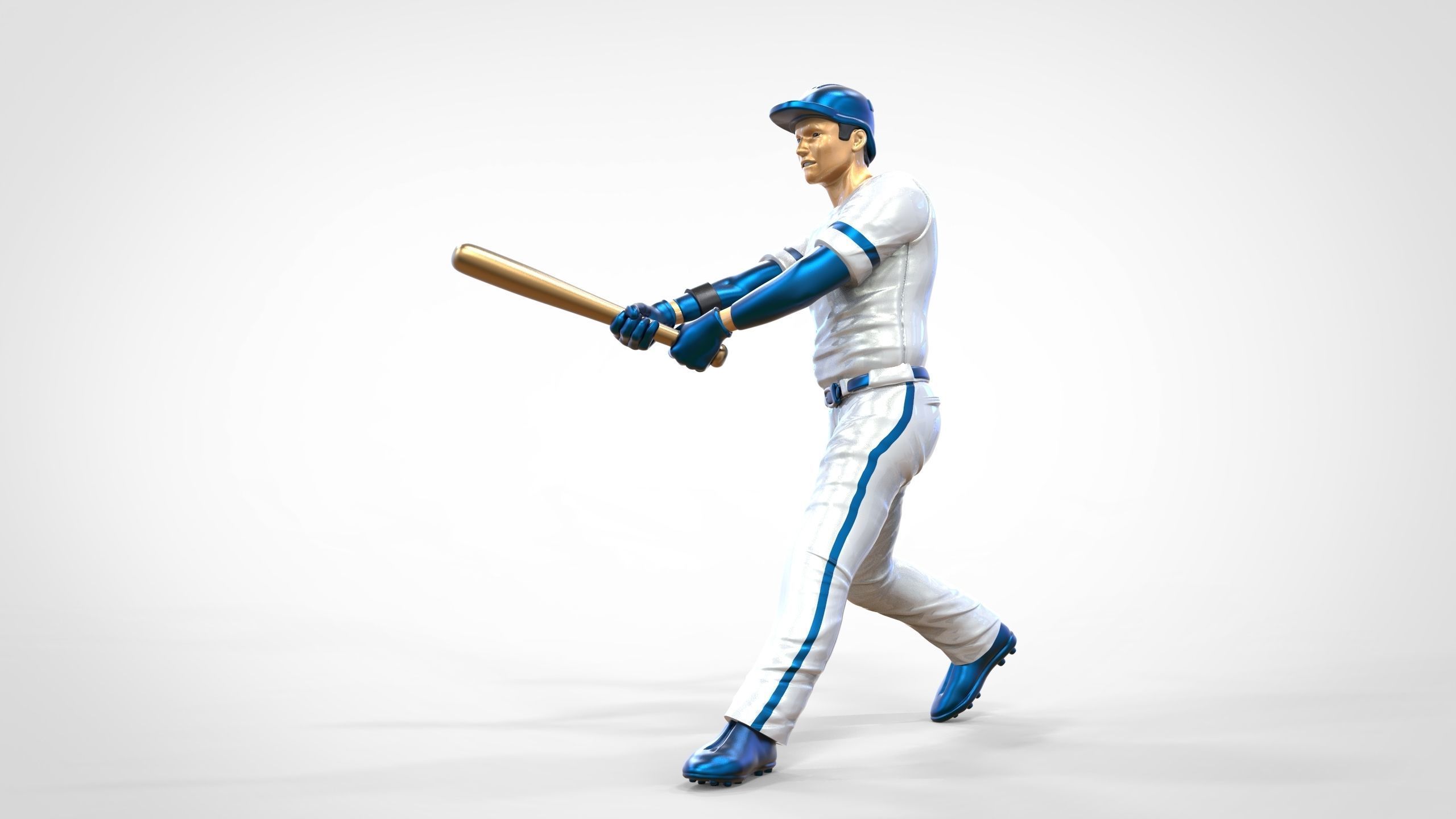 N1 Baseball player Center fielder 3D print model_10
