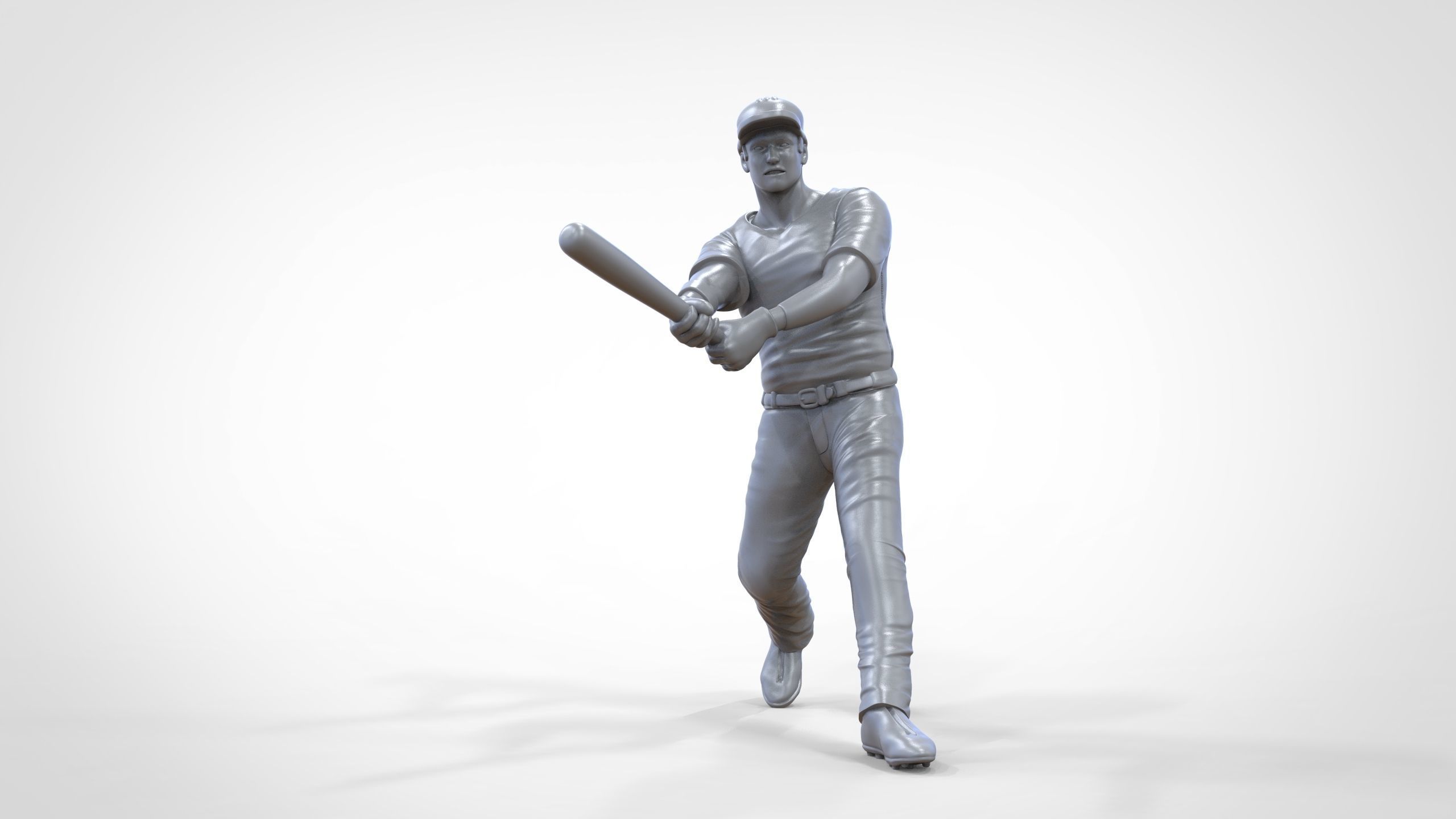 N1 Baseball player Center fielder 3D print model_26
