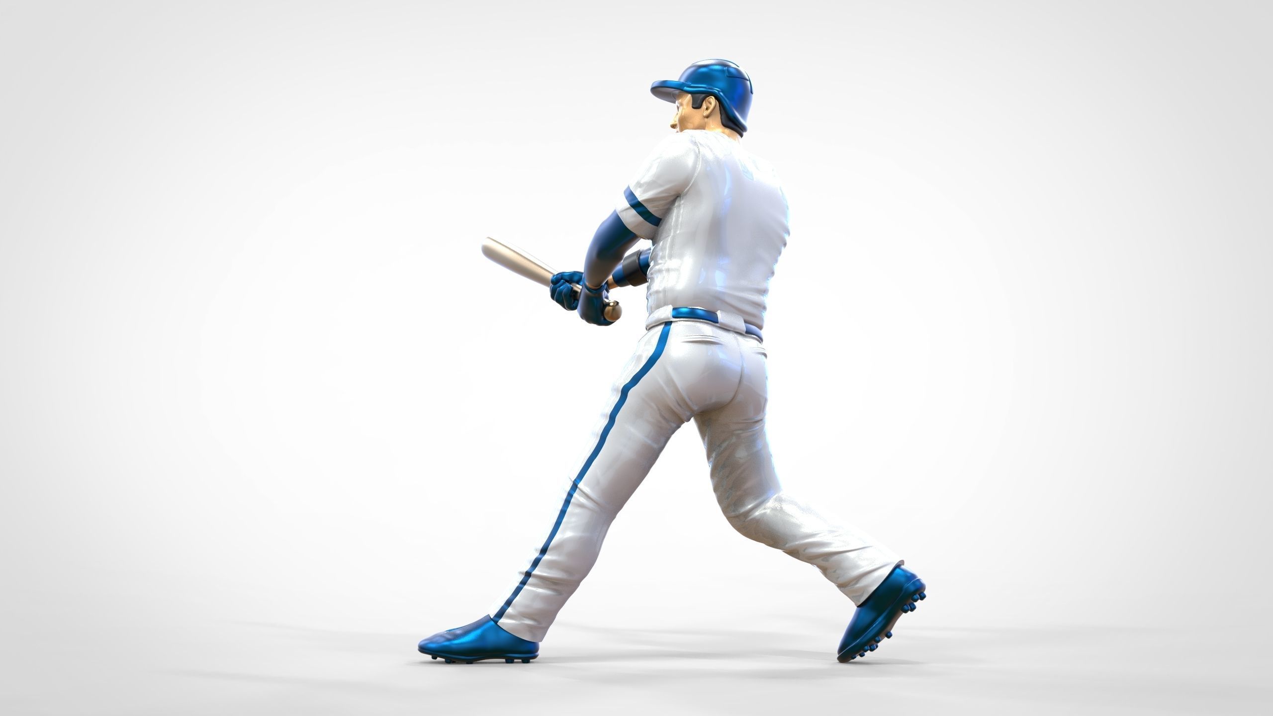 N1 Baseball player Center fielder 3D print model_7