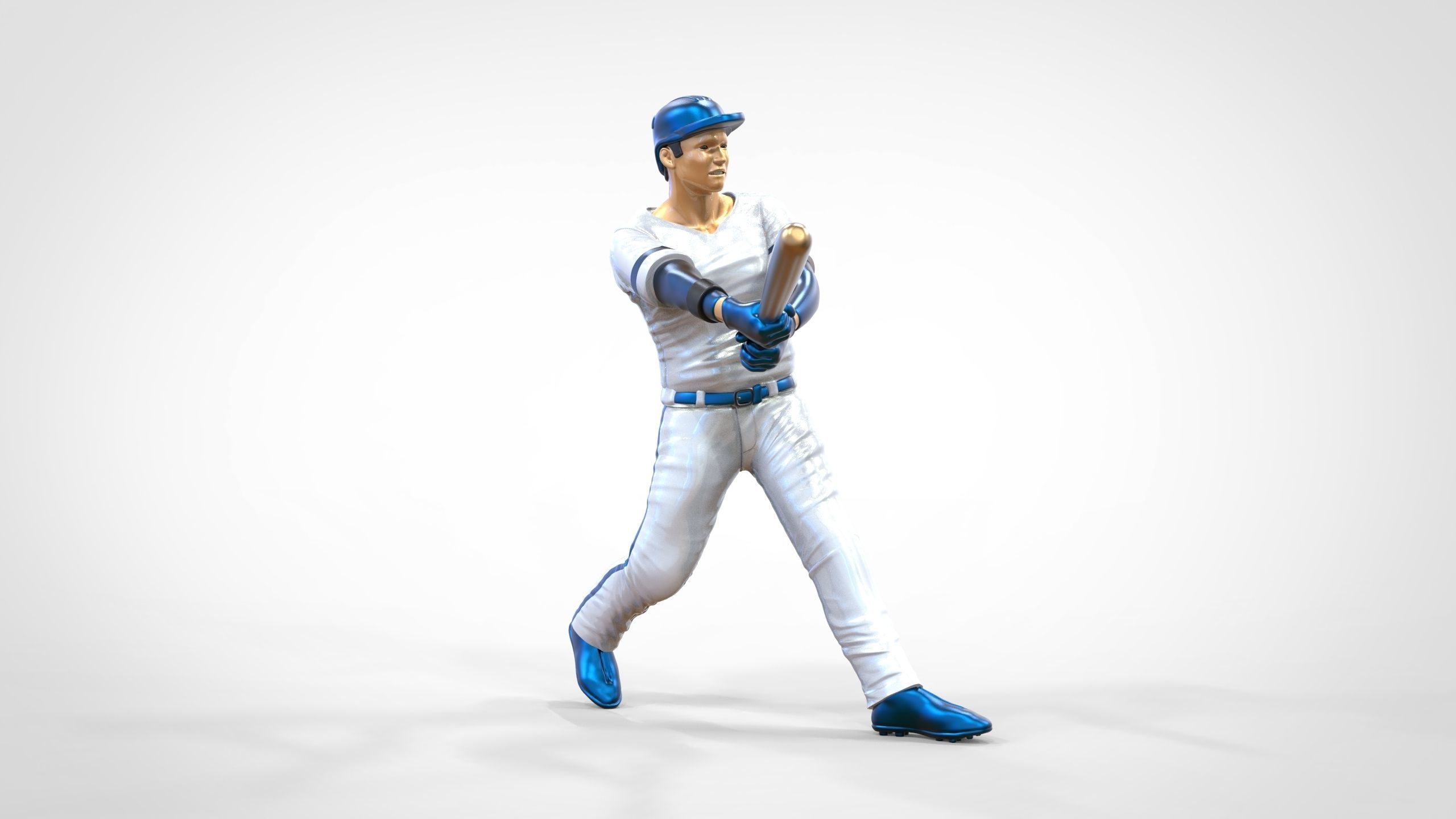 N1 Baseball player Center fielder 3D print model_28