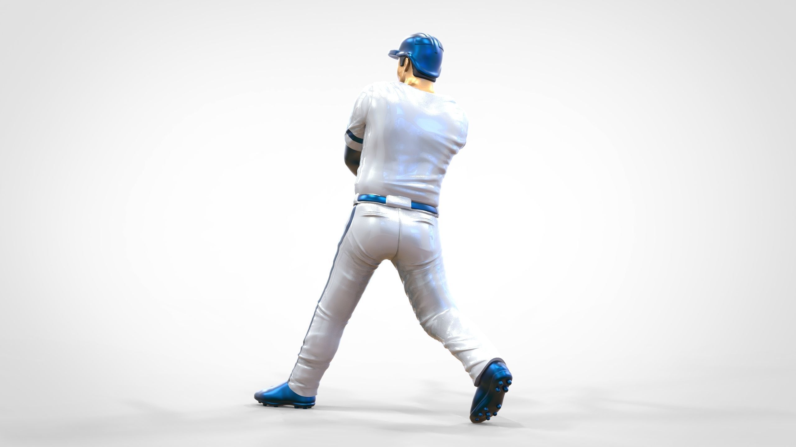 N1 Baseball player Center fielder 3D print model_5
