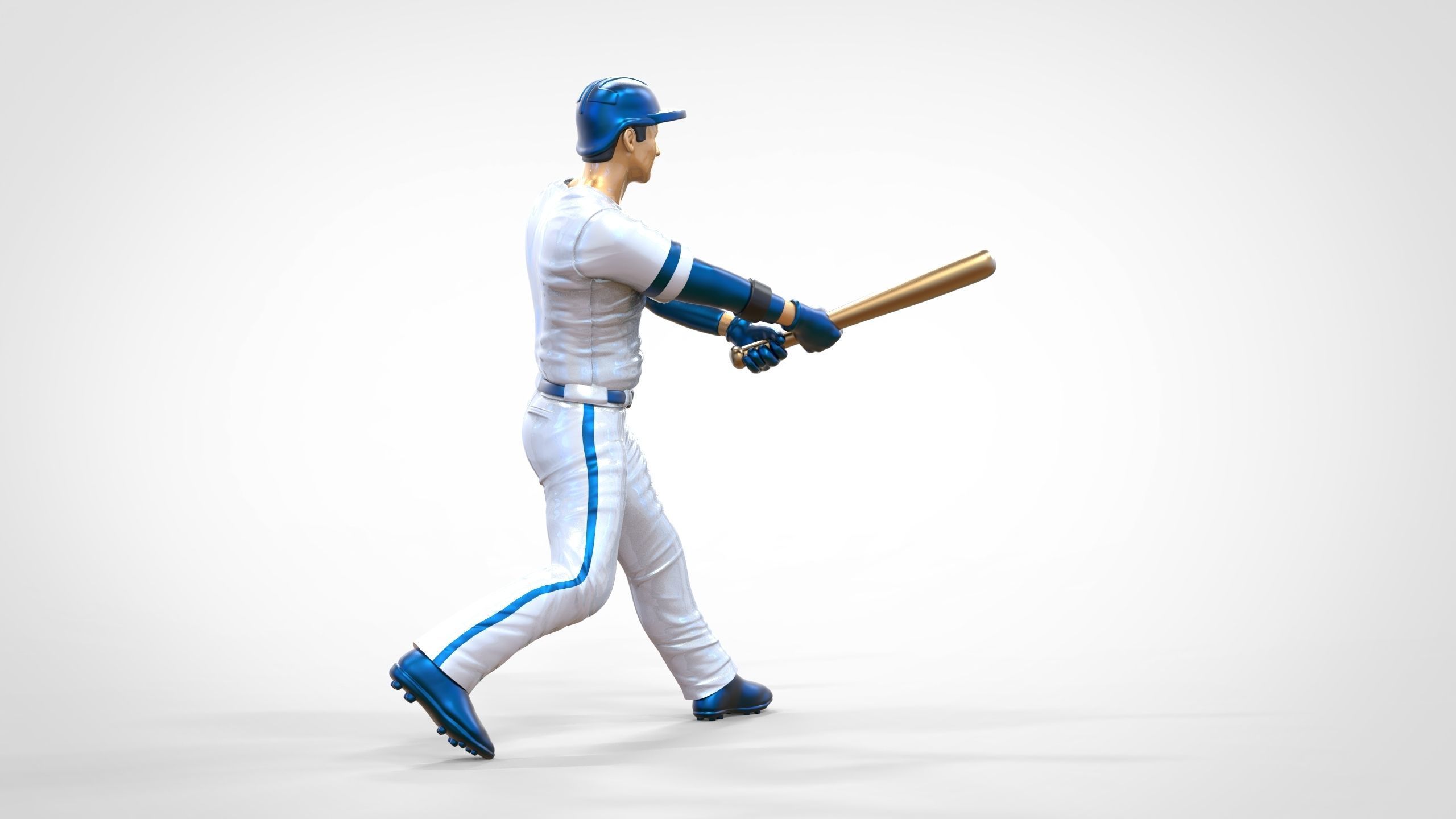 N1 Baseball player Center fielder 3D print model_32